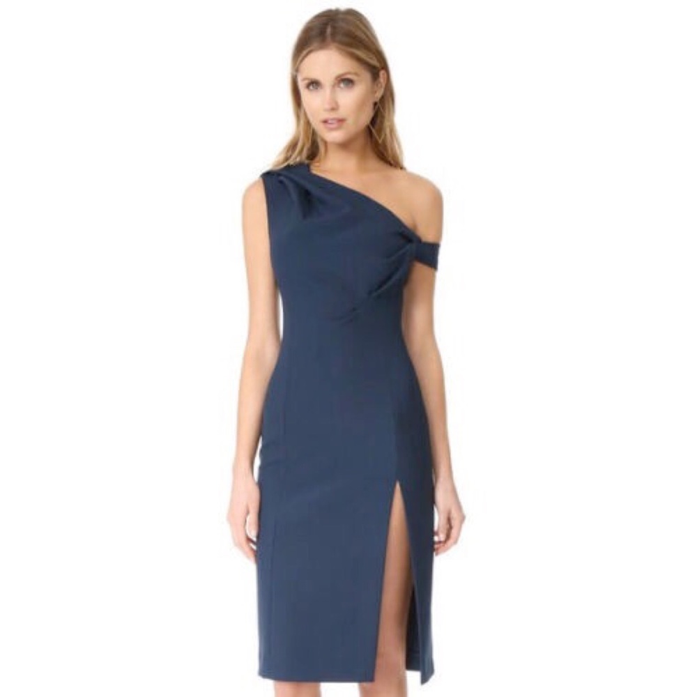 AQ/AQ Didion Structured Dress- Deep Marine US6